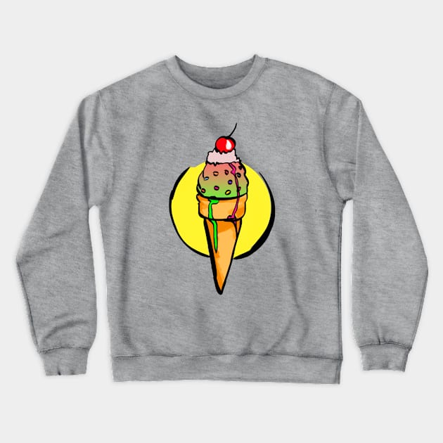 Ice Cream Crewneck Sweatshirt by @akaluciarts